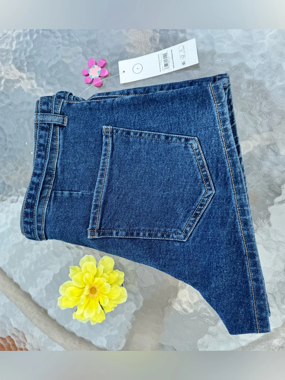 🔥 NWT No Boundaries Western Belted Denim Shortie Shorts 8